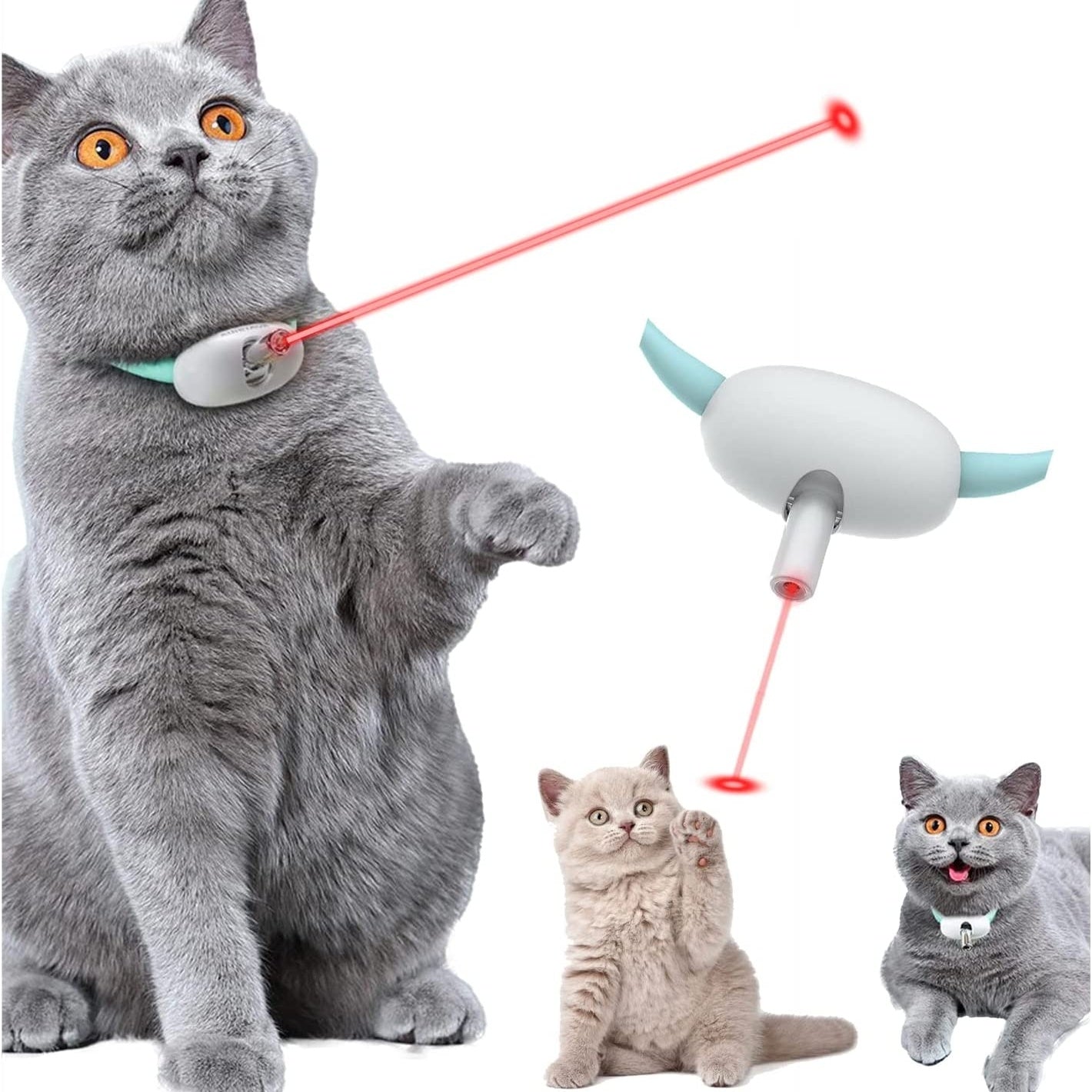 Smart Laser Cat Collar – Automatic Interactive Toy