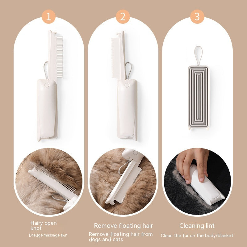 Pet Grooming & Hair Removal Brush for Cats & Dogs