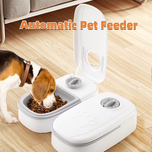 Automatic Smart Pet Feeder with Timer & Stainless Steel Bowl